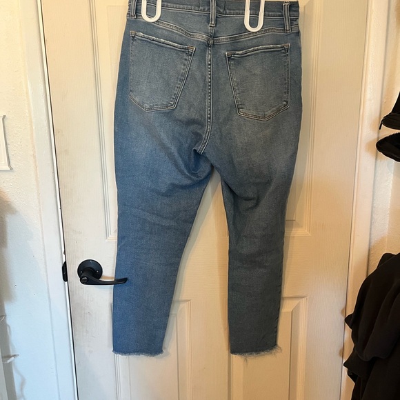 Abercrombie & Fitch Light Blue Distressed Ankle Jeans - Picture 2 of 4
